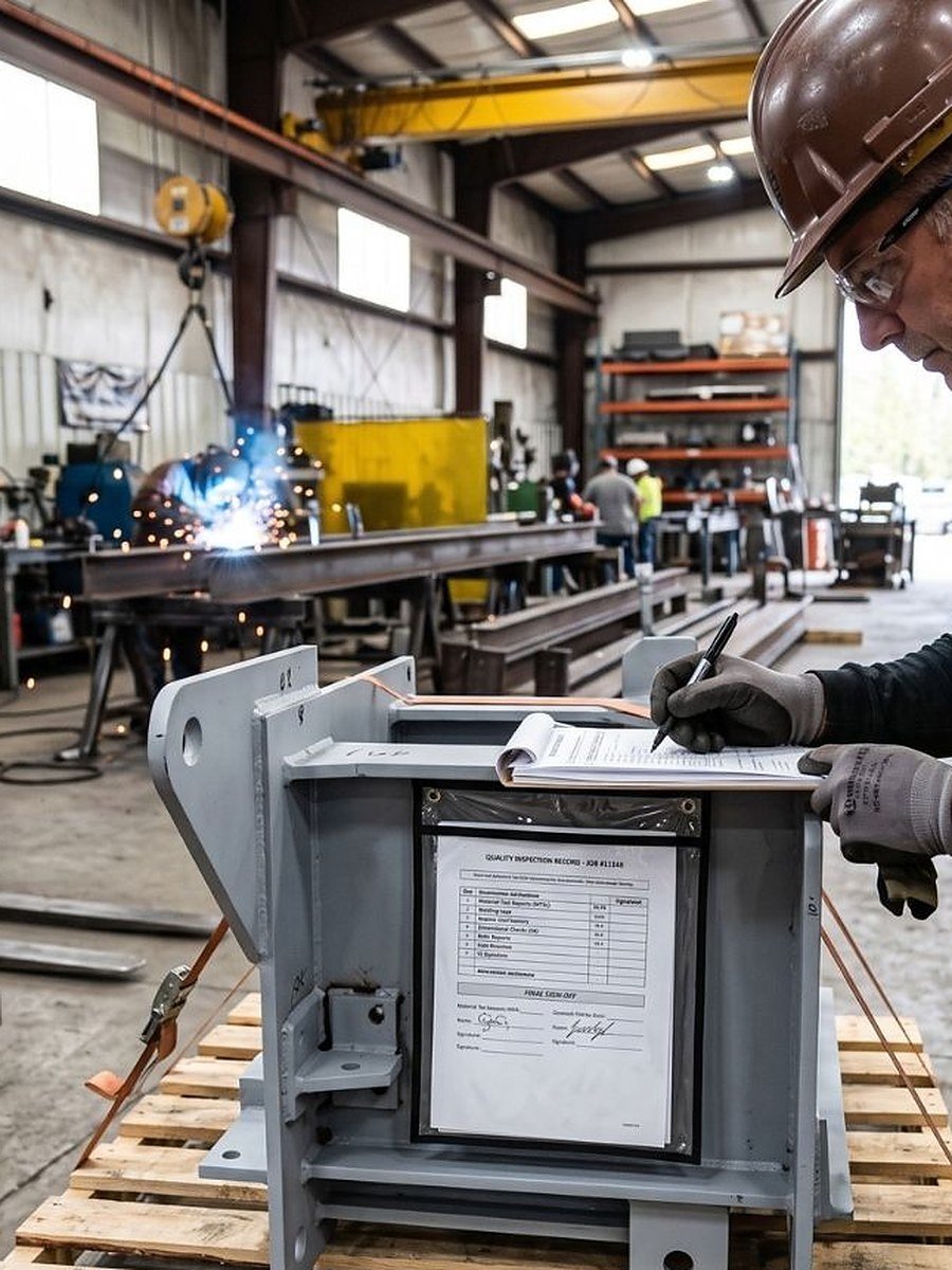 Inspecting a fabricated assembly before dispatch